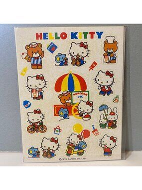 Vintage Sanrio 1976 Artbloom Hello Kitty & Friends Food Stickers